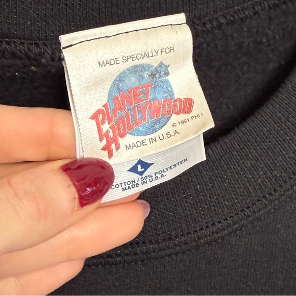 Vintage 90s Planet Hollywood Las Vegas Crewneck Sweatshirt - Picture 4 of 6